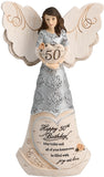 50th Birthday - 6" Angel Holding 50th Heart