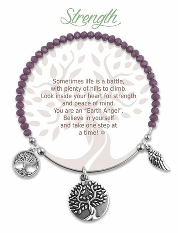 Earth Angel Bracelet Strength Purple