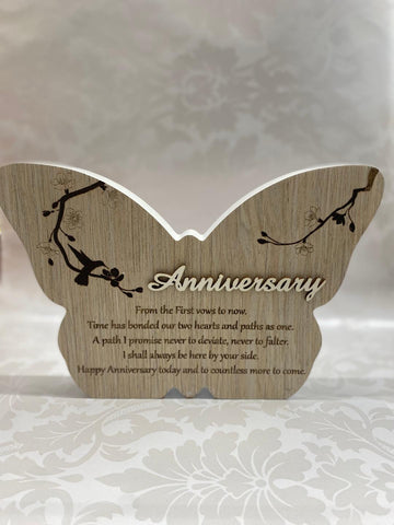 Butterfly Plaque Anniversary