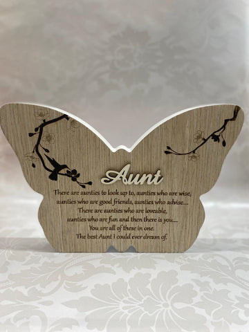 Butterfly Plaque Aunt
