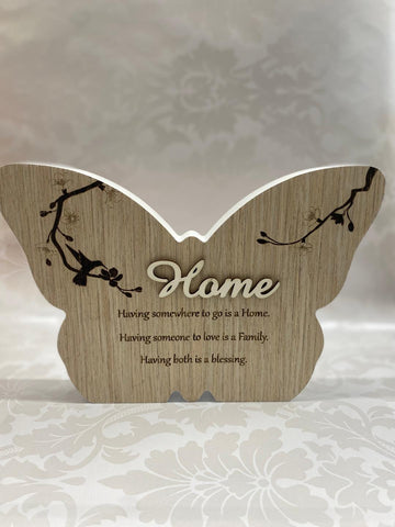 Butterfly Plaque Home