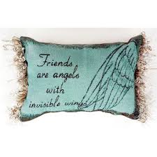 Friends are Angels Throw Pillow