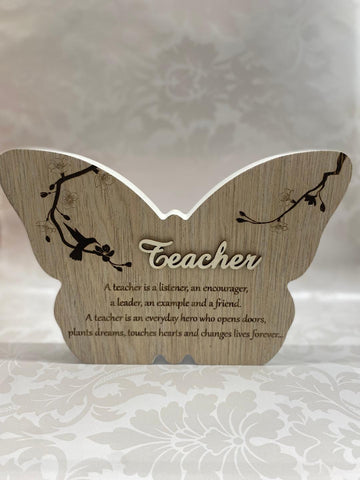 Butterfly Plaque Teacher