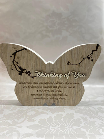 Butterfly Plaque Thinking of You