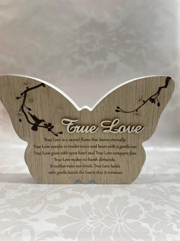 Butterfly Plaque True Love