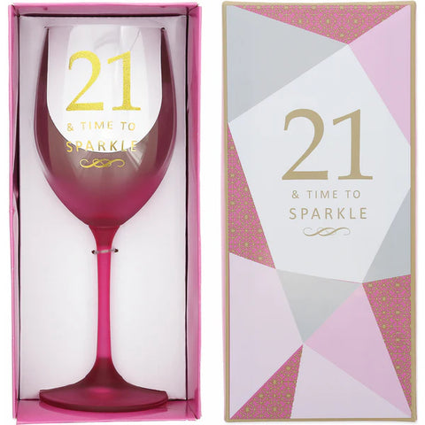 21 Gift Boxed 19oz Crystal Wine Glass