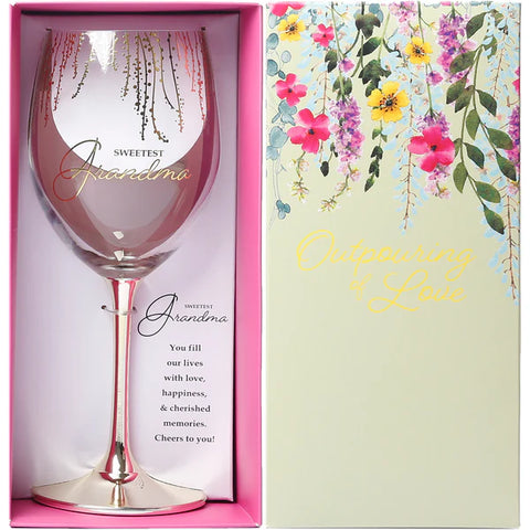 Grandma Gift Boxed 19oz Crystal Wine Glass