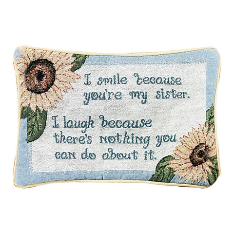 I Smile Because... Word Pillow