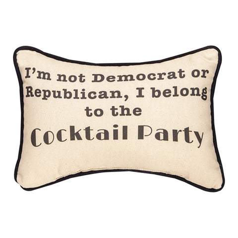 I'm Not A Dem Or Rep Word Pillow