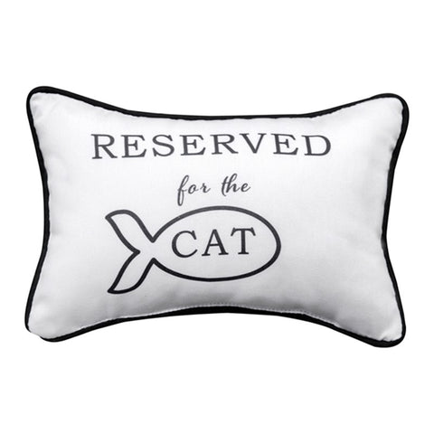 Reserved For The Cat Word Pillow