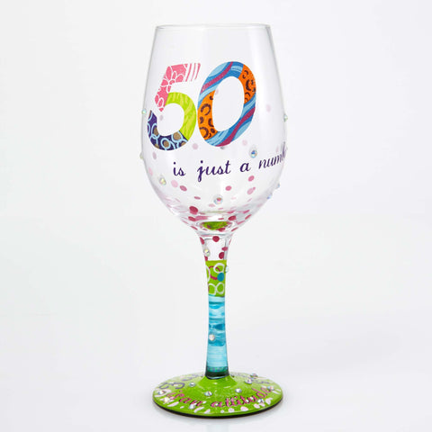 LOLITA WINE GLASS 50 IS JUST A NUMBER - Cardsmart & Gift