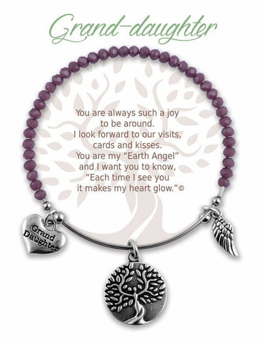 Earth Angel Bracelet Grand-daughter Purple