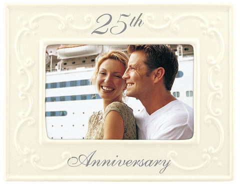 25TH ANNIVERSARY FRAME WHITE - Cardsmart & Gift