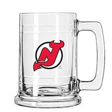 15 oz. GLASS TANKARD NEW JERSEY DEVILS - Cardsmart & Gift