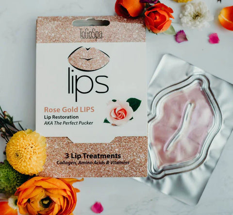 To Go Spa- Rose Gold Lip mask